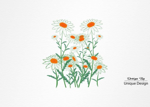 Daisy, Vintage Flower Sublimation Graphics
