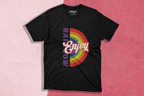 Enjoy Rainbow T-Shirt Design Graphics