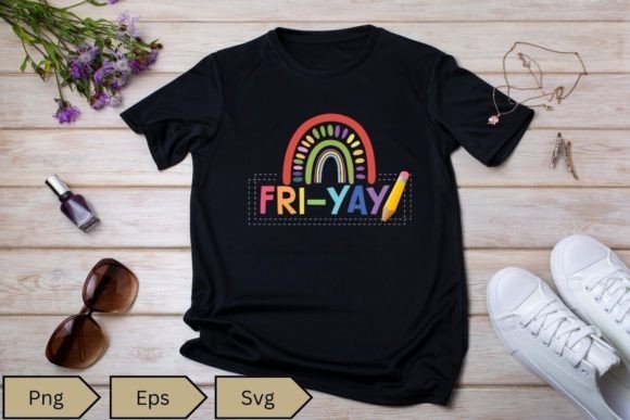 Fri-Yay Rainbow Friday T-Shirt Graphics