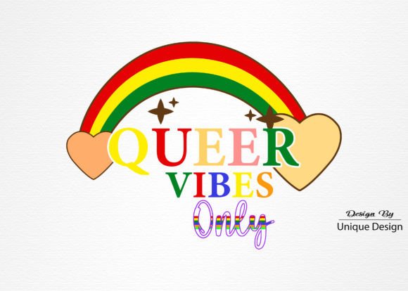 LGBTQ Pride Month Queer Vibes SVG Design