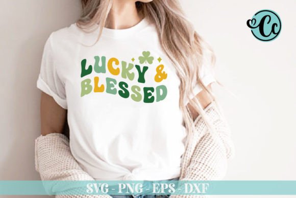 Lucky and Blessed Retro Svg Design Graphics