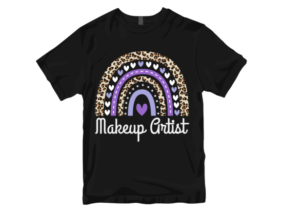 Makeup Artist Rainbow T-shirt Design