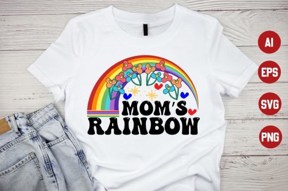 MOM’S RAINBOW Graphics and T-Shirt Designs