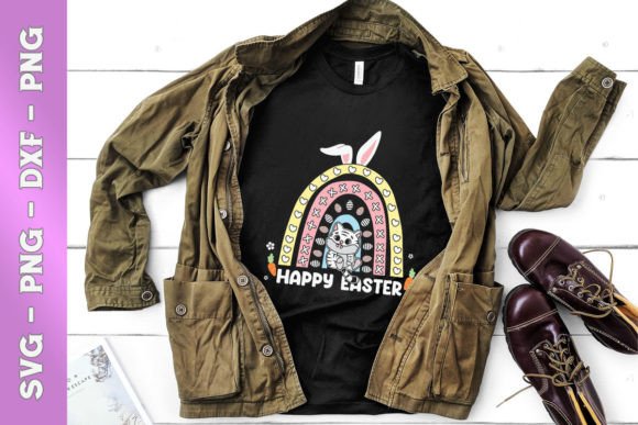Rainbow Easter Chibi Tiger Egg Floral Graphics