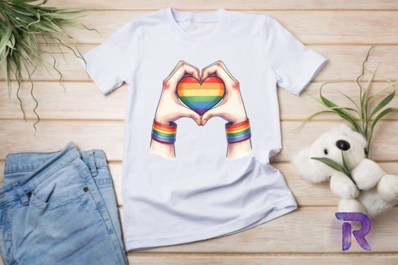 Rainbow Heart Unity Sublimation PNG Graphics