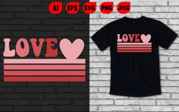 Rainbow Love Valentine's Day T-Shirt Graphics