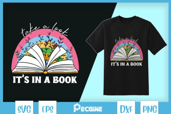 Rainbow Take a Look It's in a Book SVG