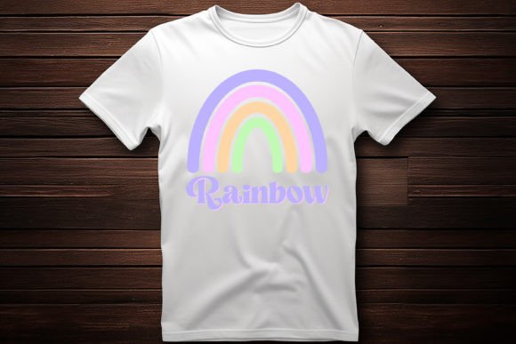Rainbow Vector T-Shirt Design
