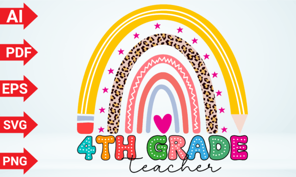Review: Rainbow 4th Grade Teacher Graphics
