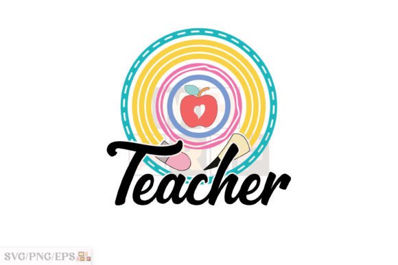 Teacher Rainbow SVG T-shirt Design